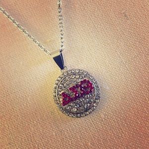 Delta Sorority Pendant Silver HBCU Necklace
